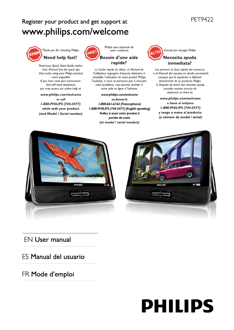Image de la première page du manuel de l'appareil PET9422