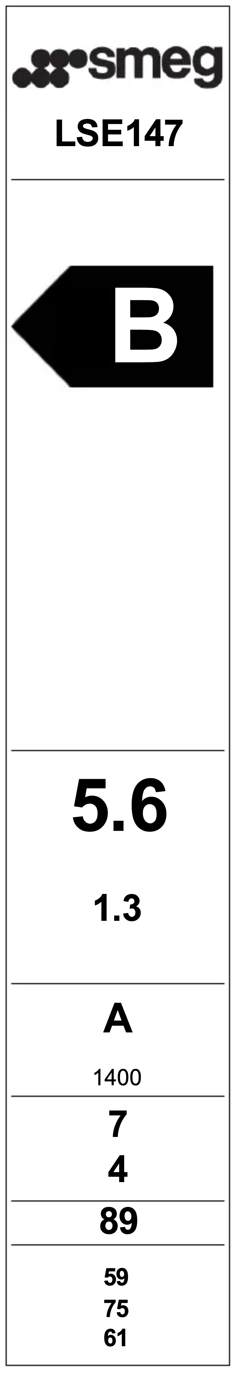 Page 1 de la notice Manuel utilisateur Smeg LSE147
