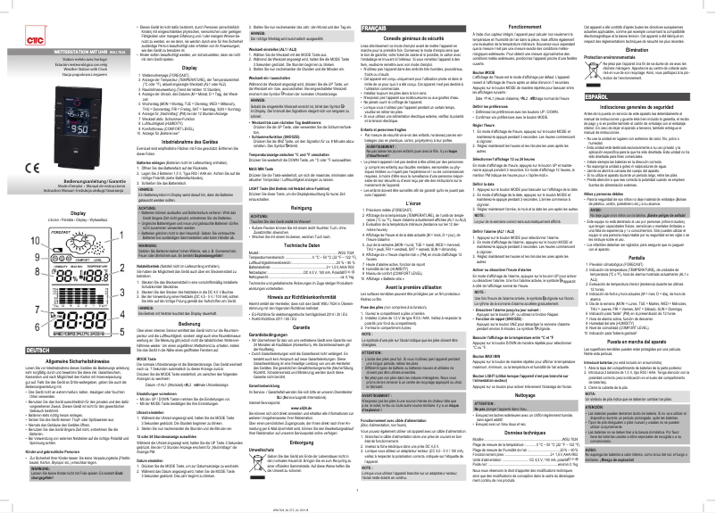 Page 1 de la notice Manuel utilisateur Clatronic WSU 7024