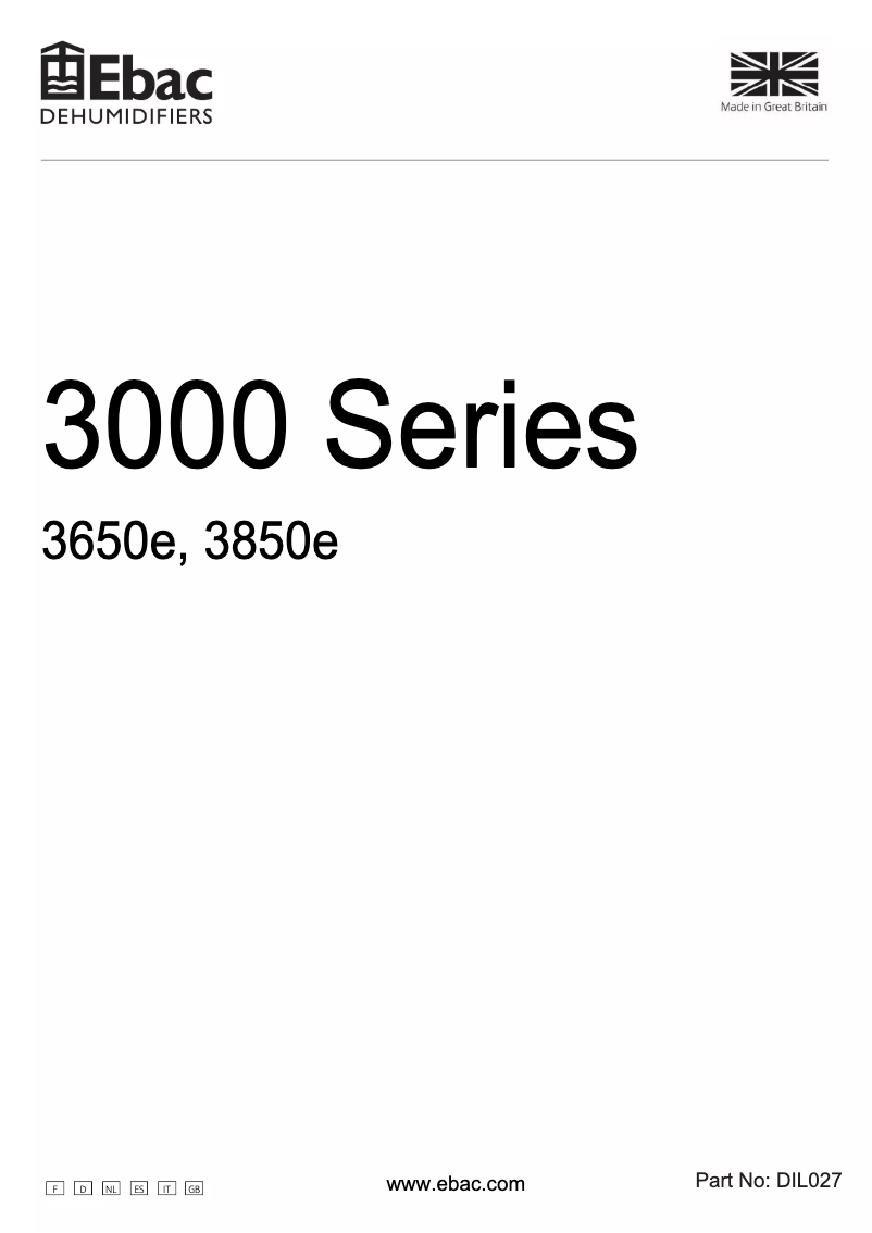 Page 1 de la notice Manuel utilisateur Ebac 3850e