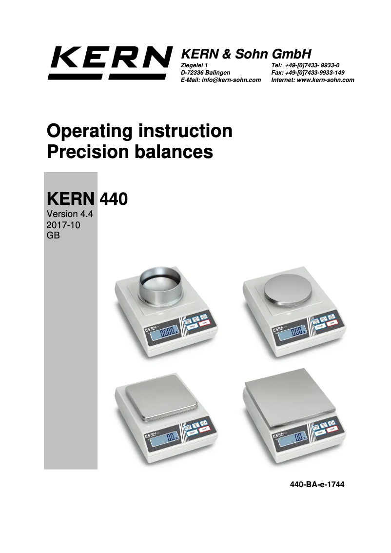 Image de la première page du manuel de l'appareil 440-49A