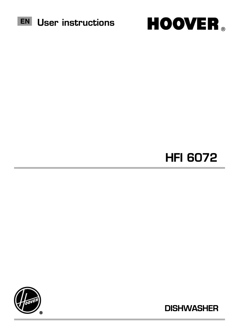 Page n°1 - Mode d'emploi Hoover HFI 6072-80