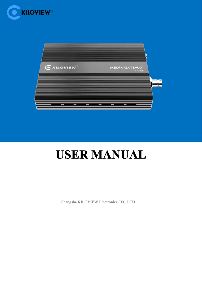 Image de la première page du manuel de l'appareil MG300