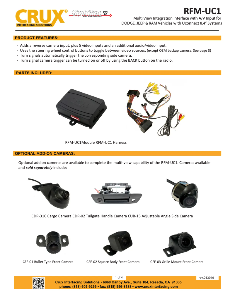 Page 1 of the manual User Manual CRUX RFM-UC1