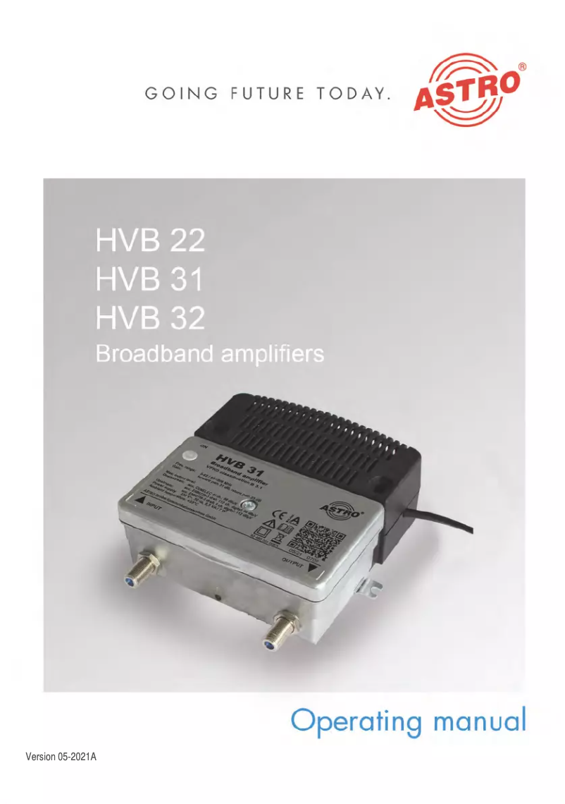 Page n°1 - Manuel utilisateur Astro HVB 32