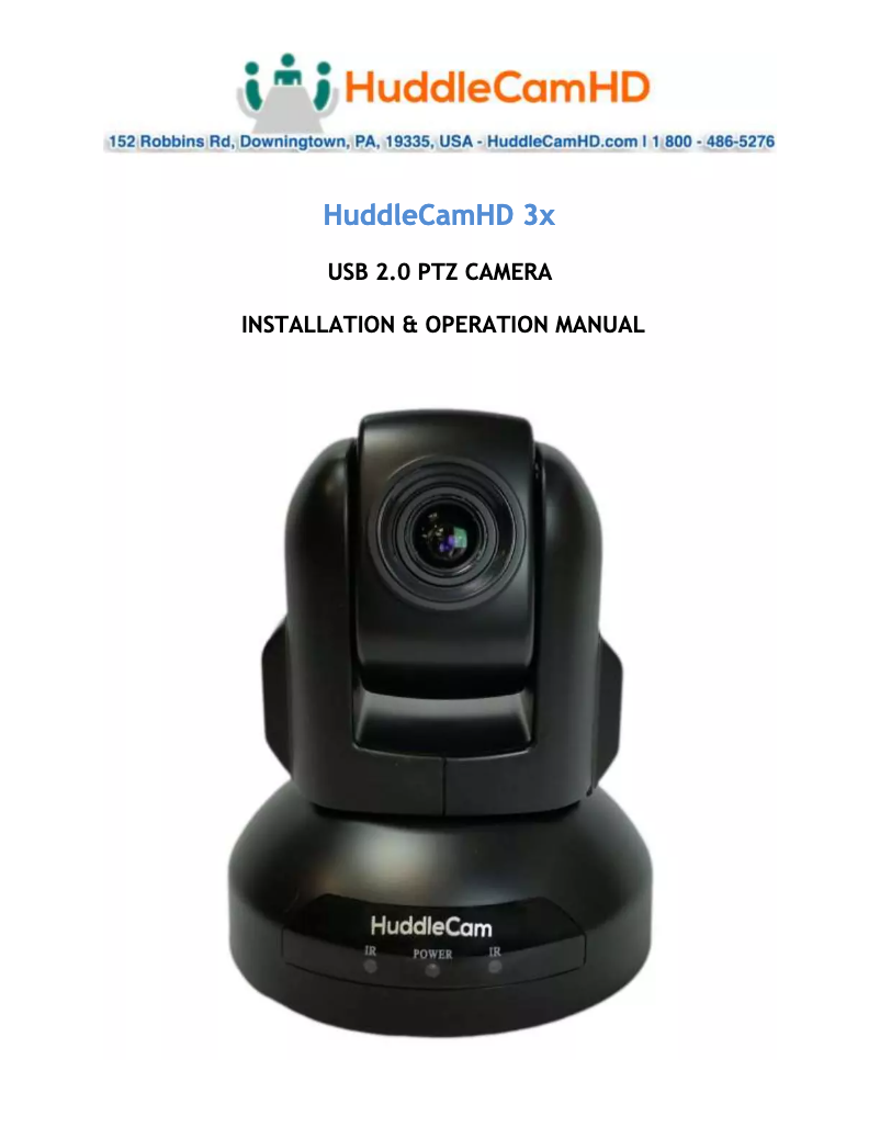 Page n°1 - Manuel utilisateur HuddleCamHD 3X