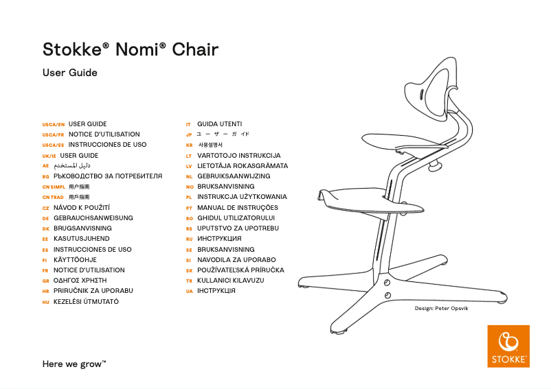 Página 1 del manual Manual de usuario Stokke Nomi Chair