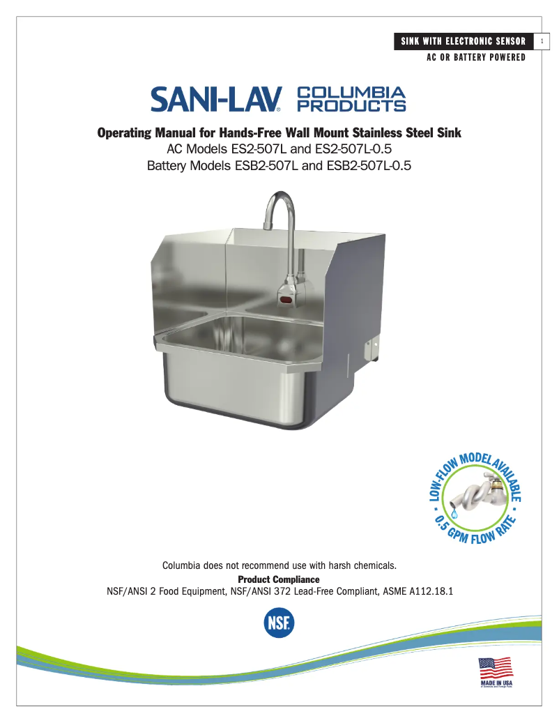 Imagen de la primera página del manual del dispositivo ES2-507L