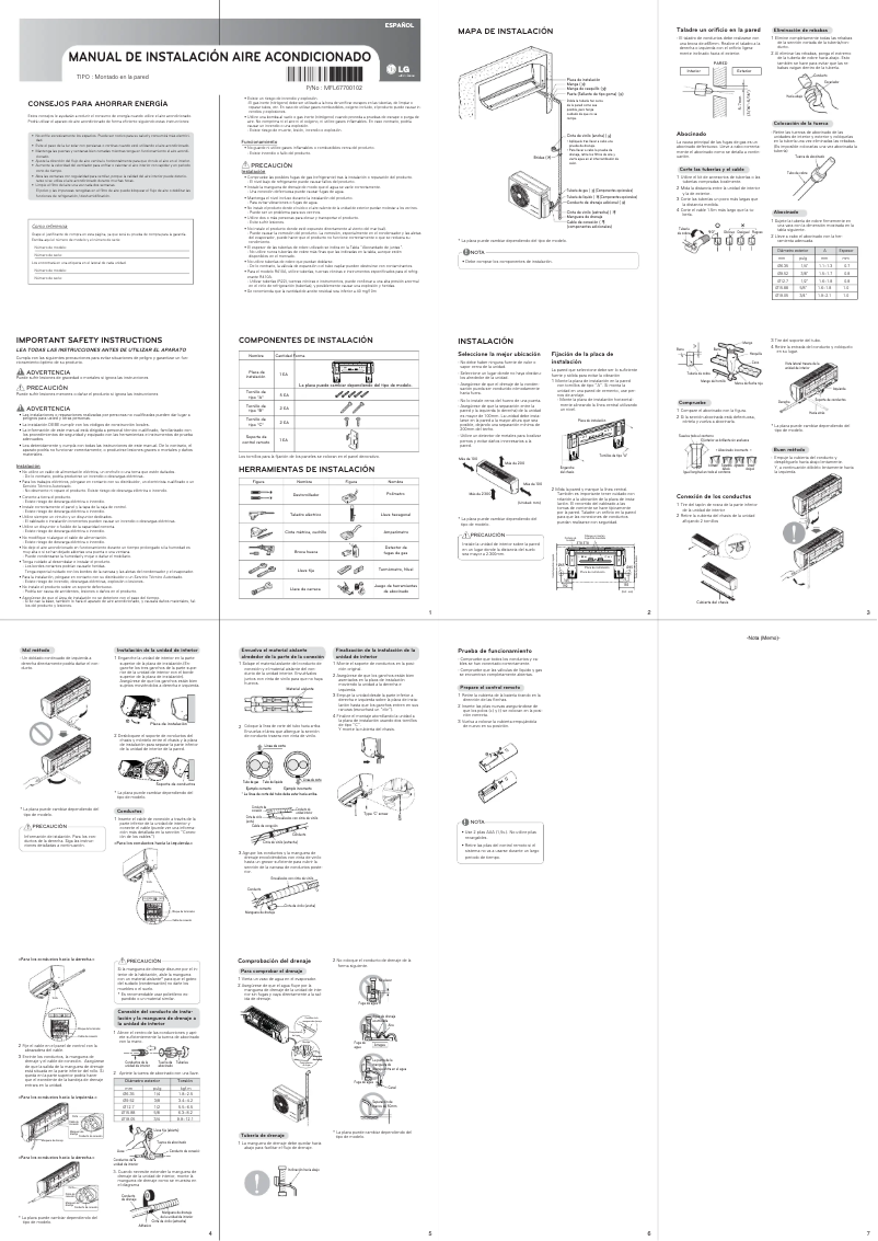 Page n°1 - Guide d'installation LG MS07SQ