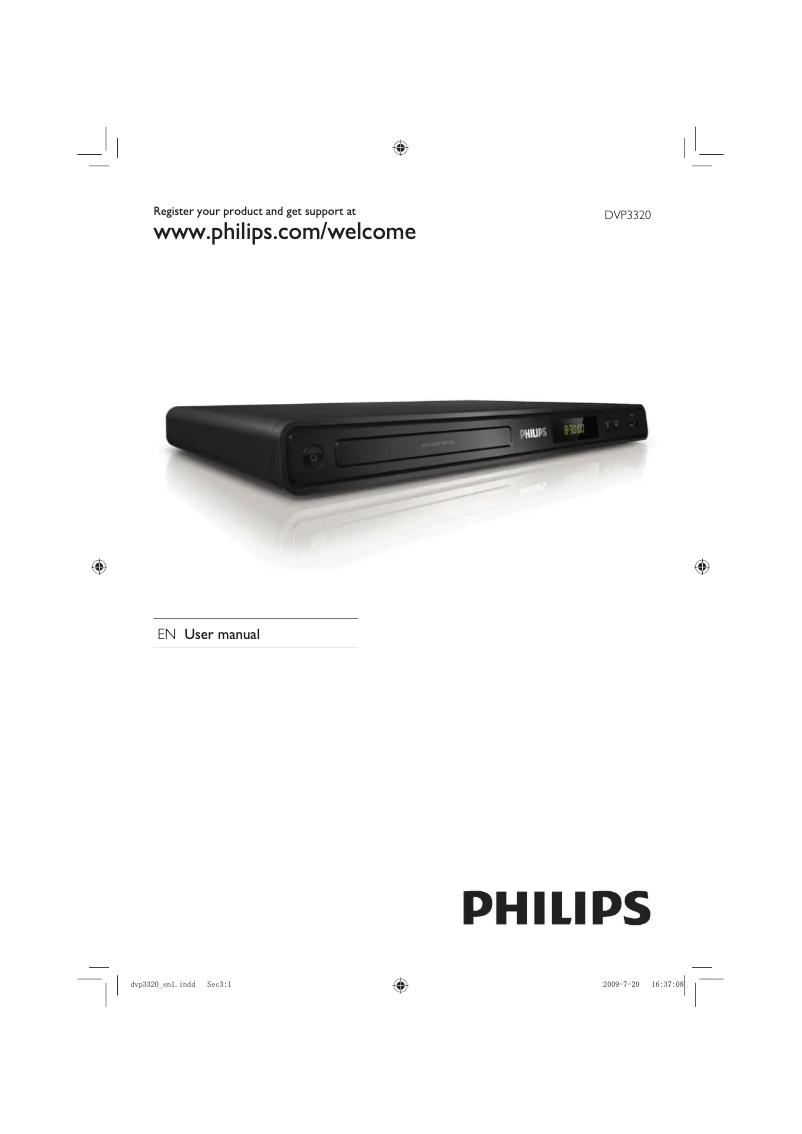 Image de la première page du manuel de l'appareil DVP3320K