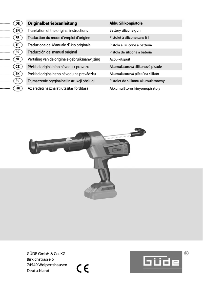 Image de la première page du manuel de l'appareil SP 18-0