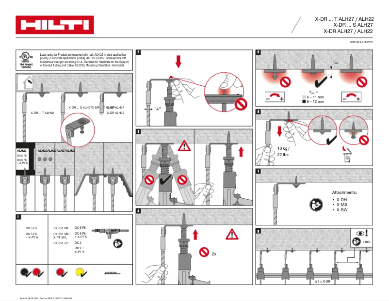 Page n°1 - Manuel utilisateur Hilti X-DR T ALH