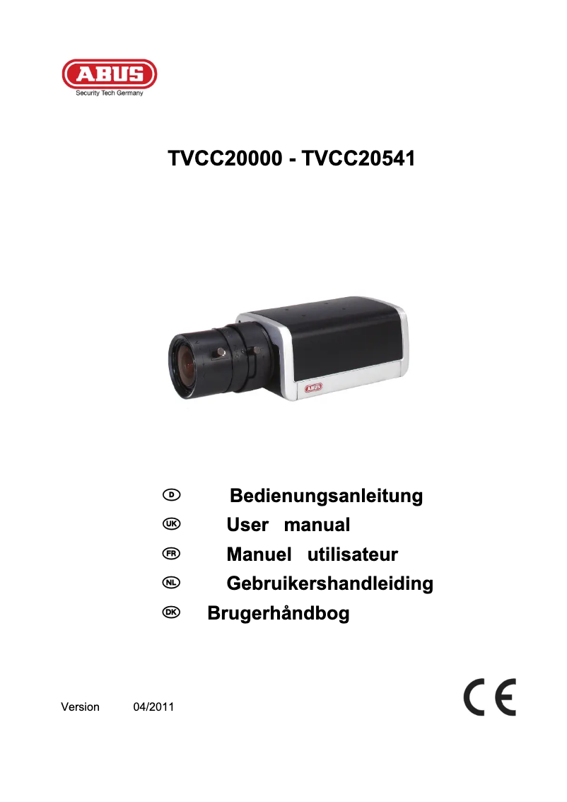 Page n°1 - Manuel utilisateur Abus TVCC20030