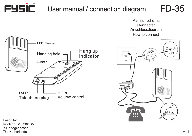 Page n°1 - Manuel utilisateur Fysic FD-35