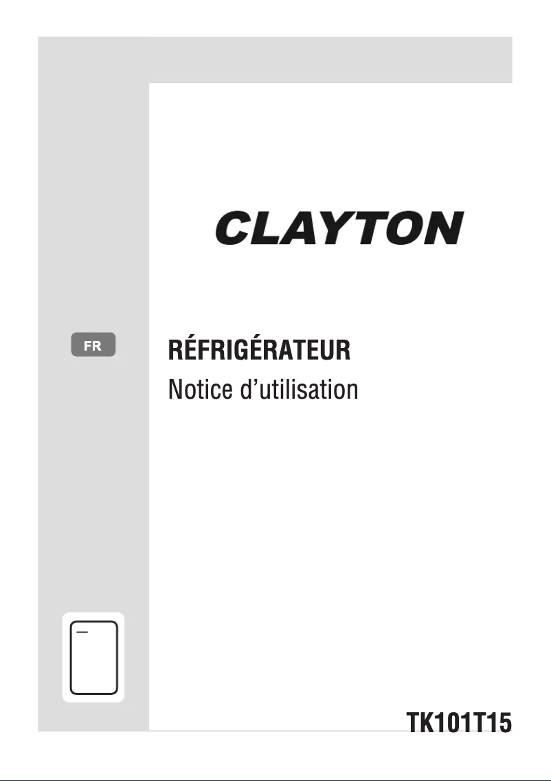 Page n°1 - Manuel utilisateur Clayton TK101T15
