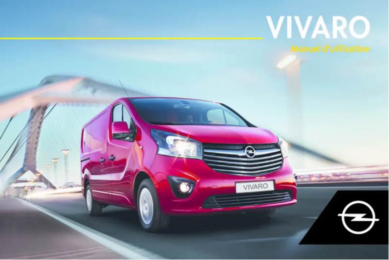 Image de la première page du manuel de l'appareil Vivaro (2018)