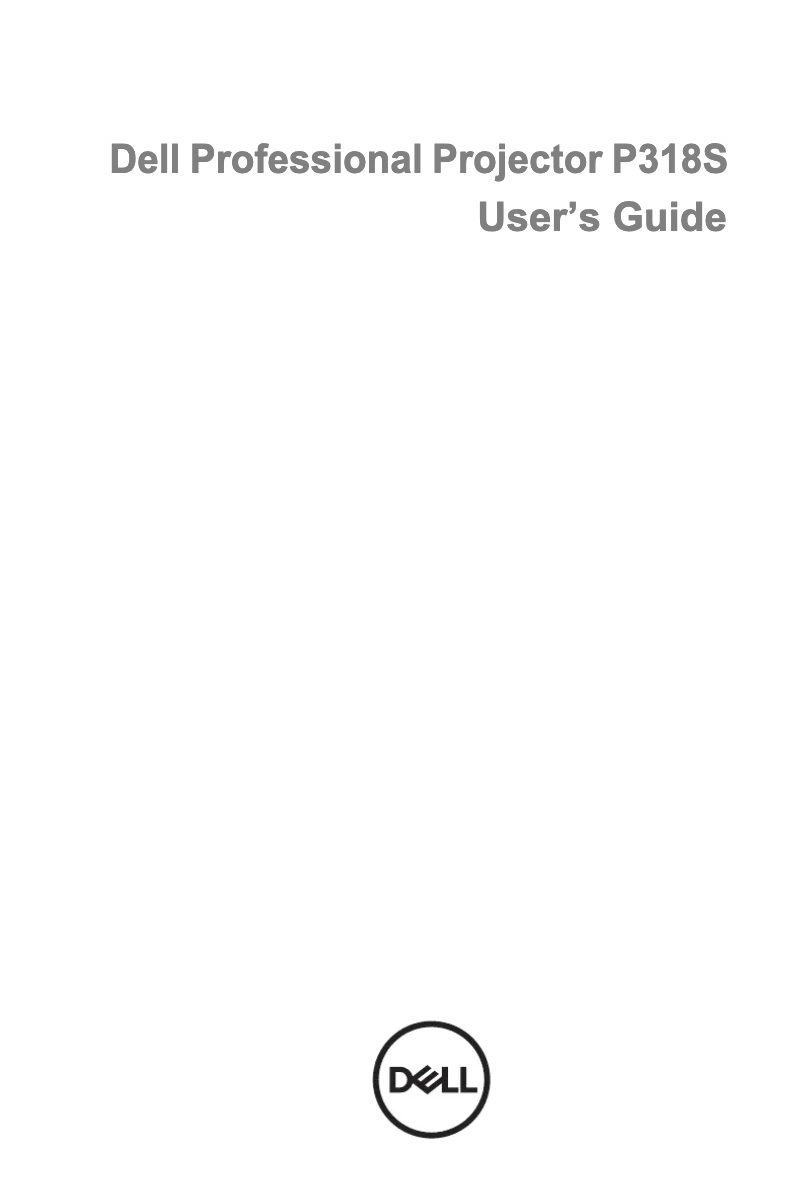 Page n°1 - Manuel utilisateur Dell P318S