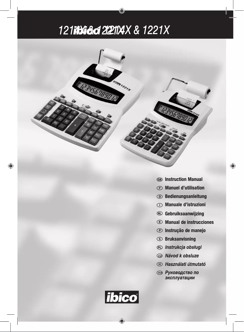 Page n°1 - Manuel utilisateur Ibico 1214x