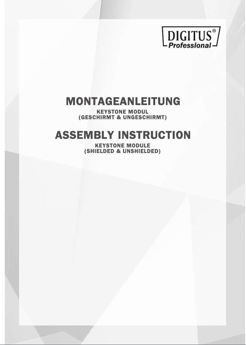 Page 1 de la notice Manuel utilisateur Digitus DN-93617