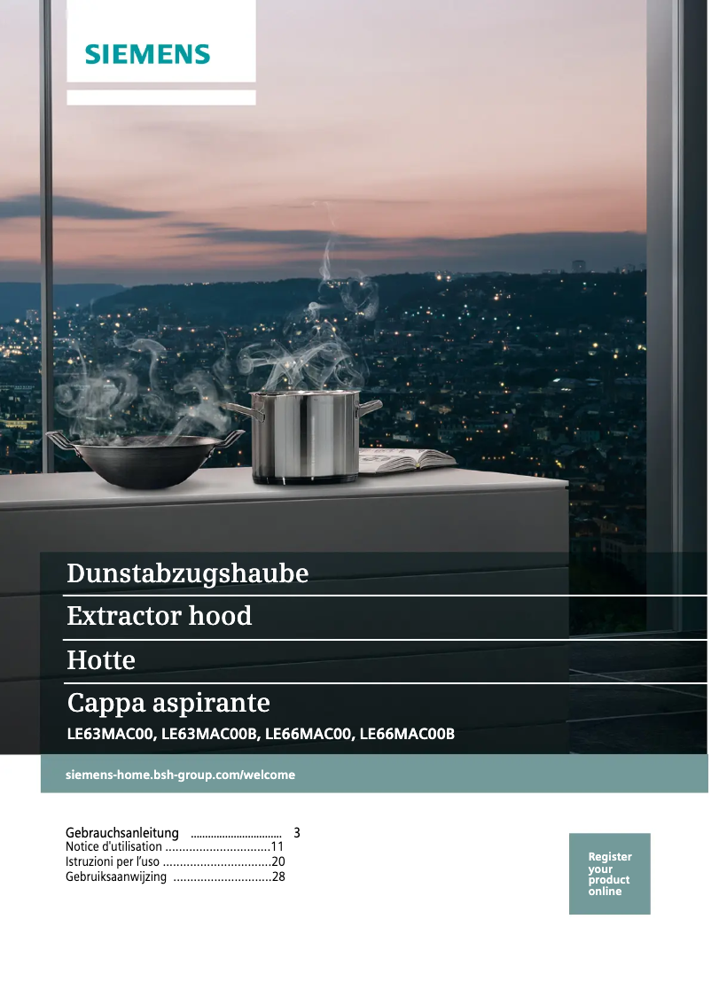 Page n°1 - Manuel utilisateur Siemens LE63MAC00B