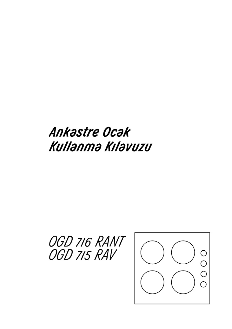 Page n°1 - Manuel utilisateur Arçelik OGD 715 RAV