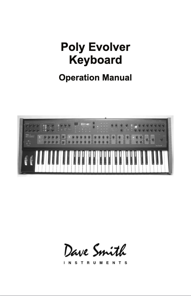 Image de la première page du manuel de l'appareil Poly Evolver