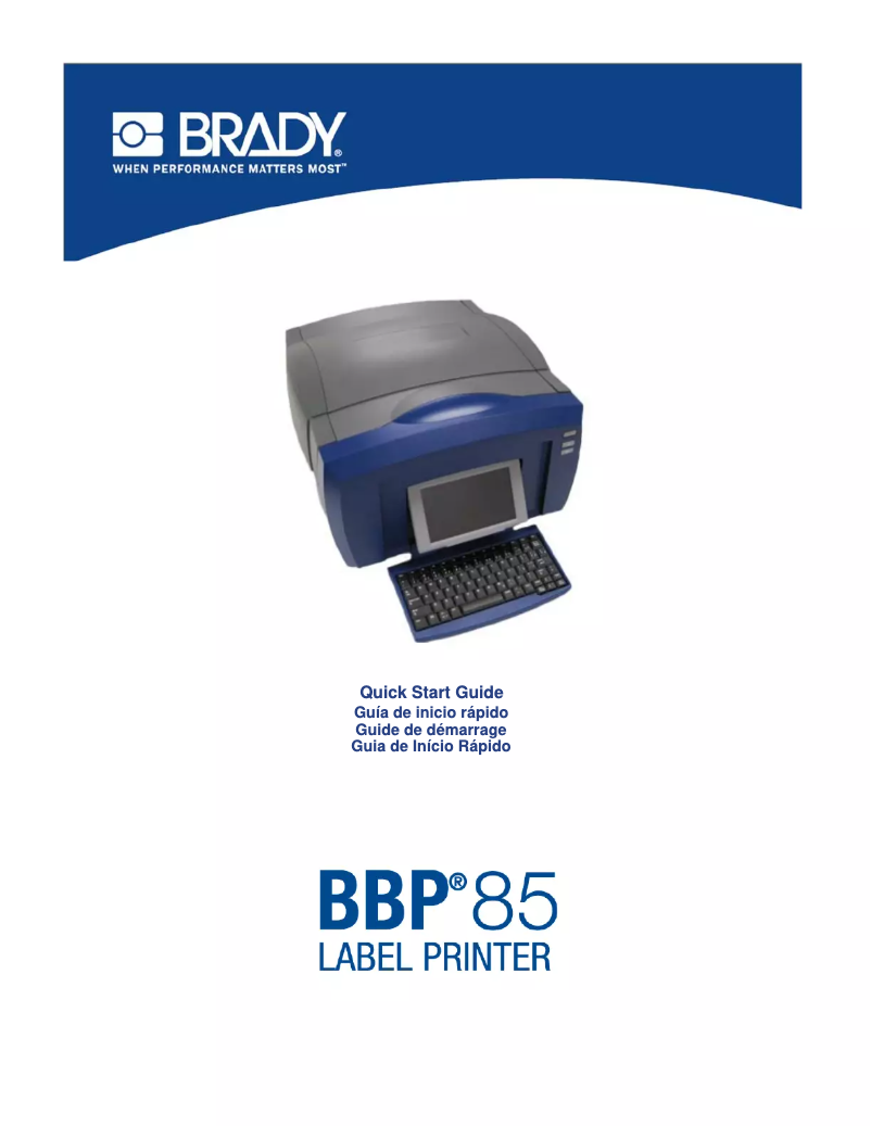 Image de la première page du manuel de l'appareil BBP85