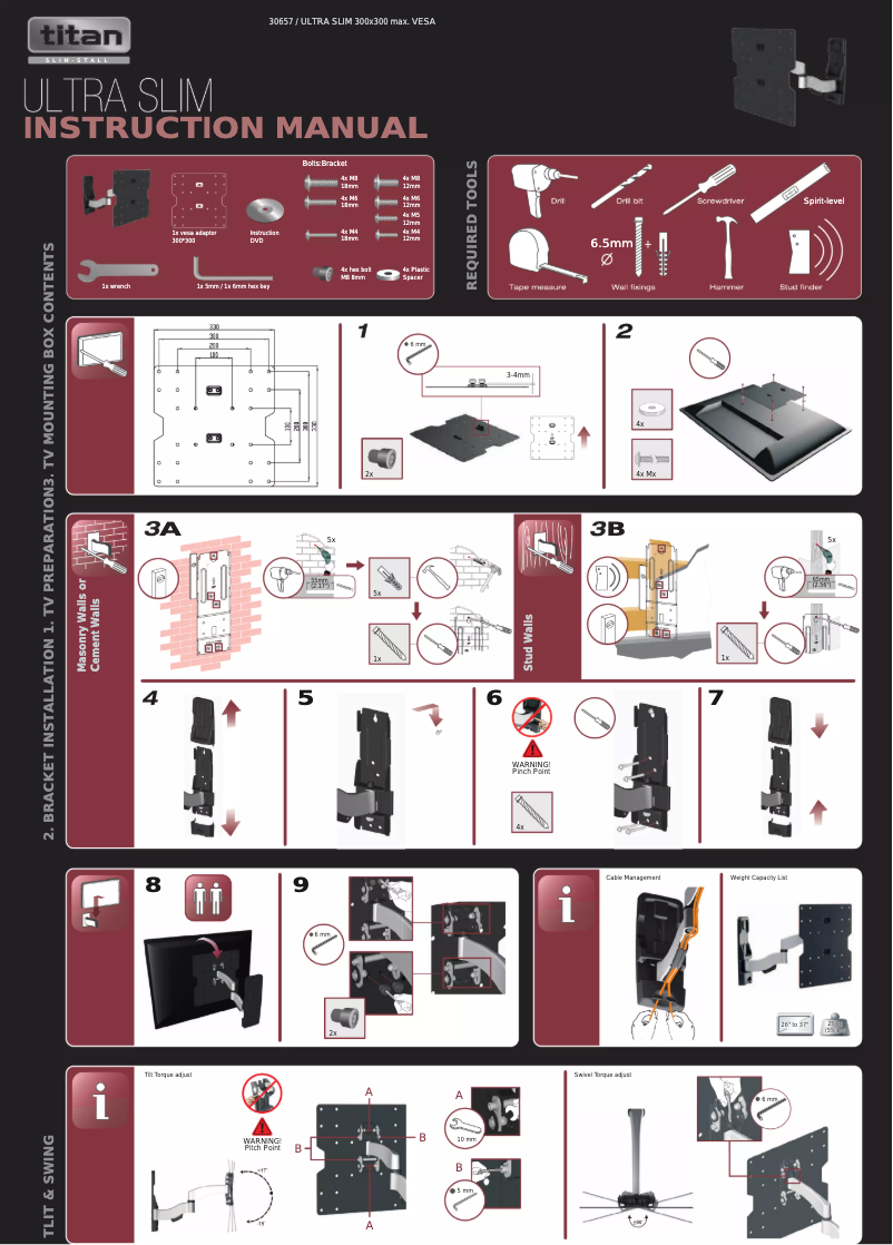 Page n°1 - Manuel utilisateur Titan 30657