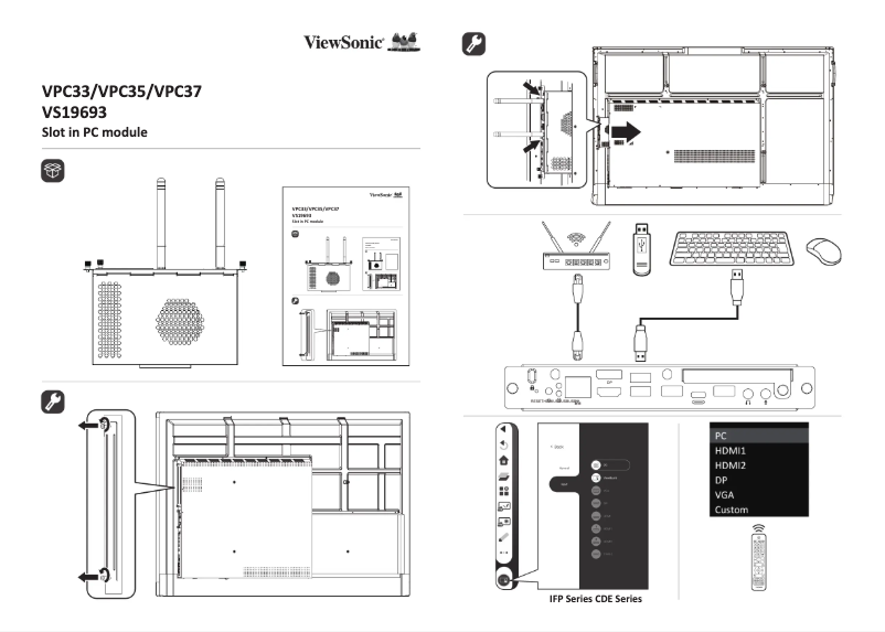 Page n°1 - Guide de démarrage rapide Viewsonic VPC35
