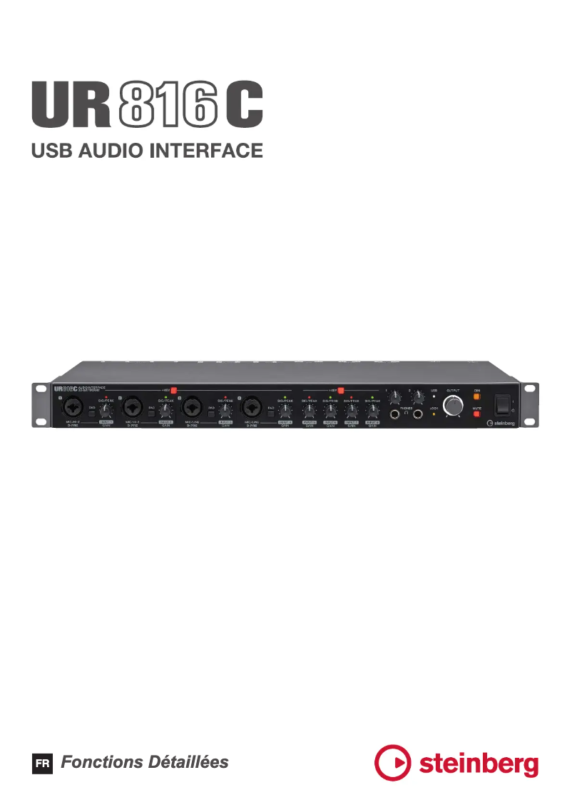 Page 1 de la notice Guide d'installation Steinberg UR816C