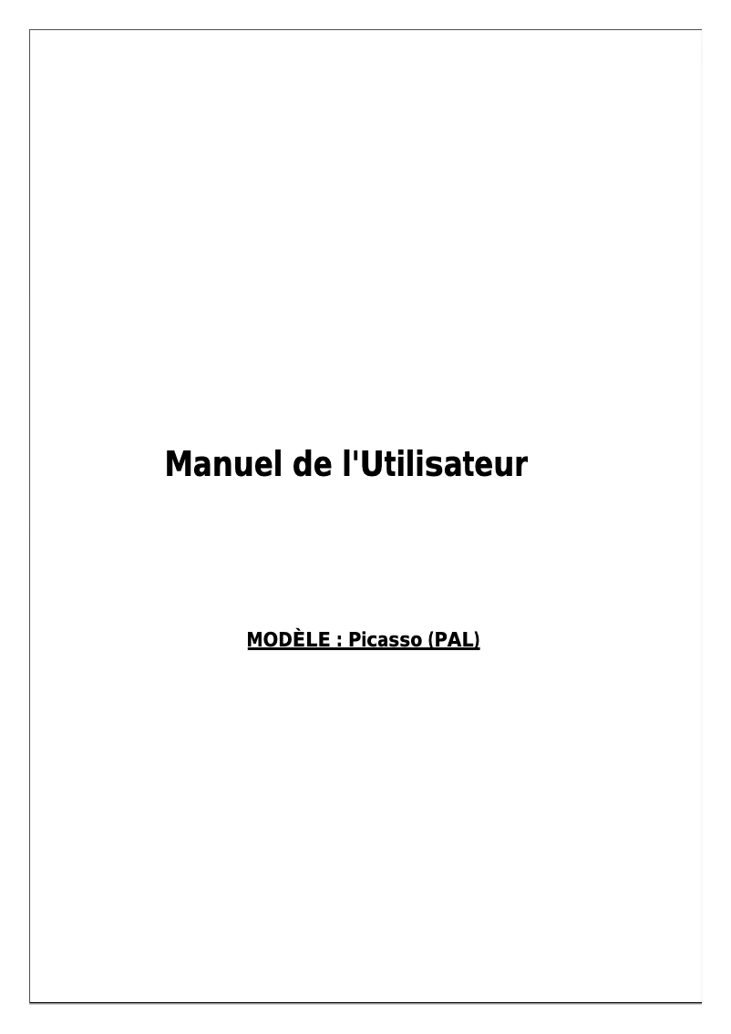 Page n°1 - Manuel utilisateur Gericom GTW3208