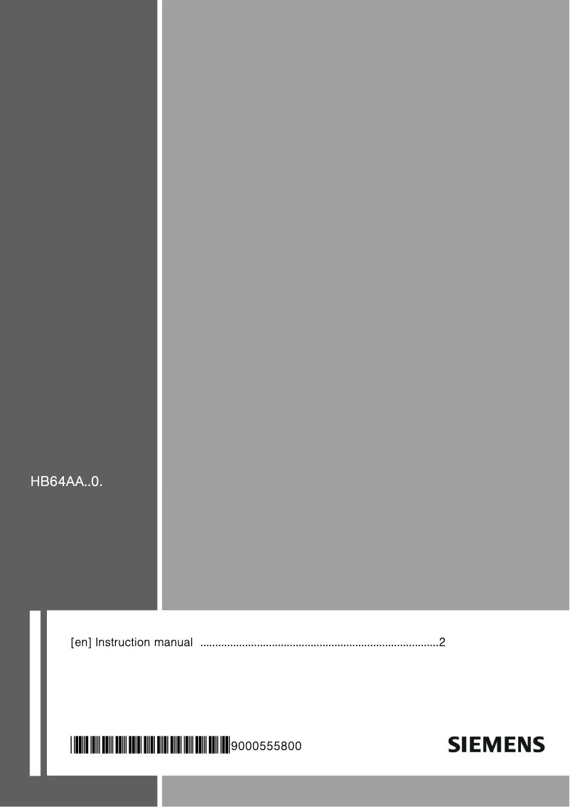 Page n°1 - Manuel utilisateur Siemens HB64AA520F