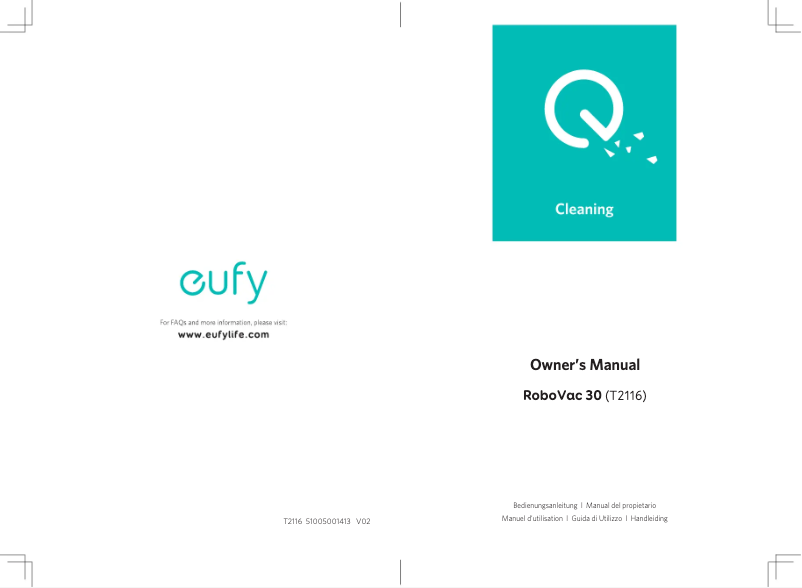 Page n°1 - Manuel utilisateur Eufy RoboVac 30