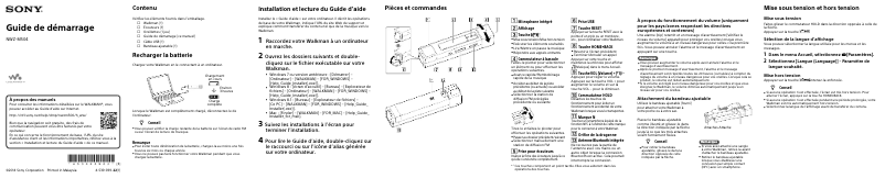 Page n°1 - Manuel utilisateur Sony Walkman NWZ-M504