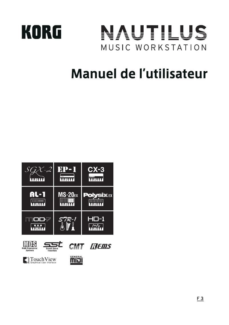 Page n°1 - Manuel utilisateur Korg Nautilus 88 AT