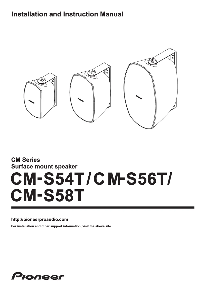 Page n°1 - Manuel utilisateur Pioneer CM-S54T