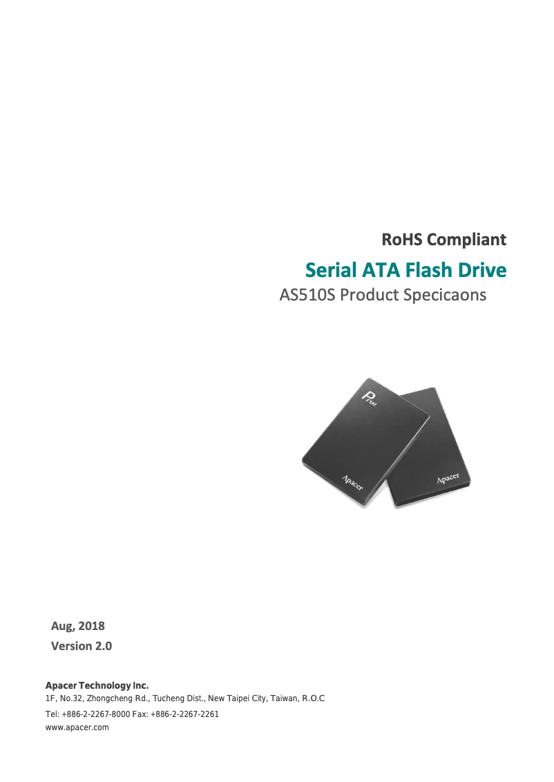 Page 1 de la notice Manuel utilisateur Apacer AS510S