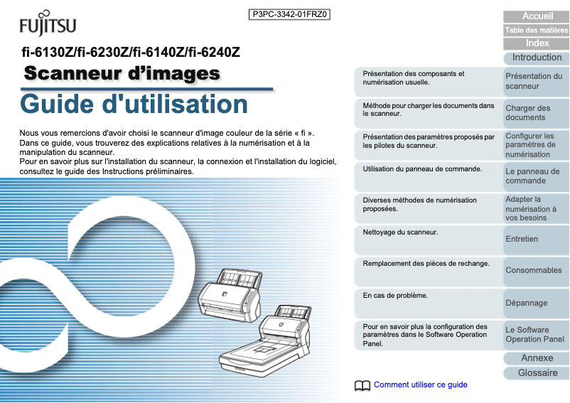Image de la première page du manuel de l'appareil fi-6140Z