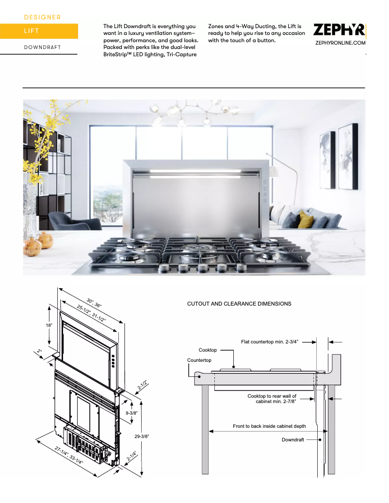 Page n°1 - Fiche technique Zephyr DLIE30ASX