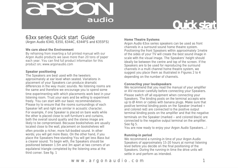 Página 1 del manual Manual de usuario Argon 6355FS