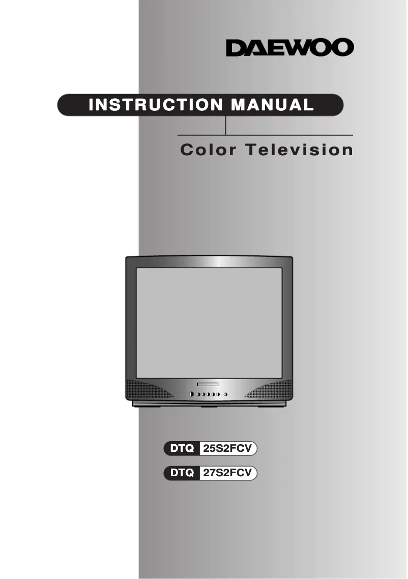 Page 1 de la notice Manuel utilisateur Daewoo DTQ27S2FCV