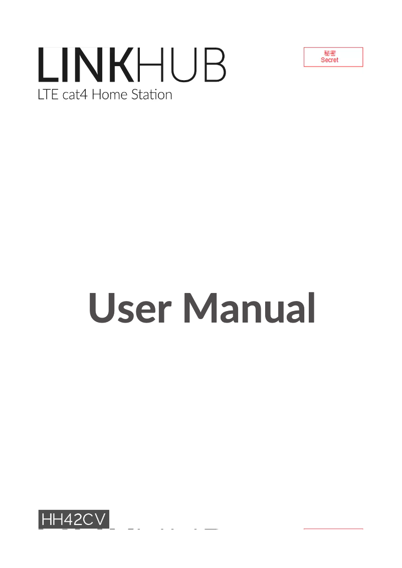Imagen de la primera página del manual del dispositivo LinkHub HH42