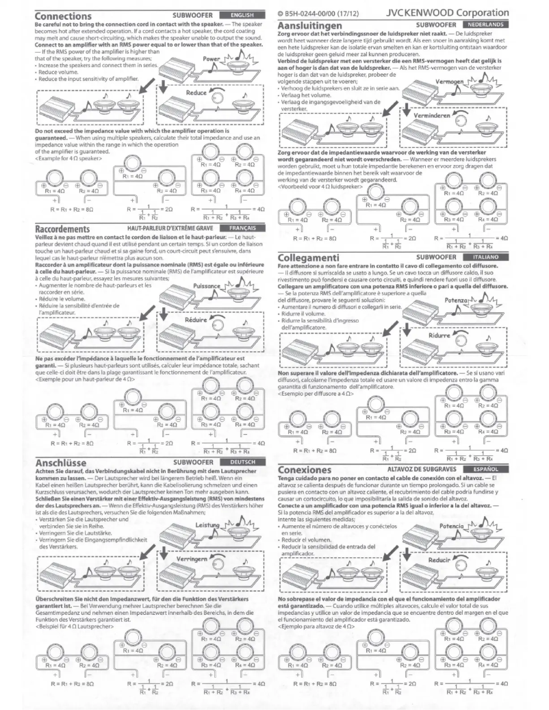 Page n°1 - Manuel utilisateur Kenwood Excelon KFC-XW1241HP