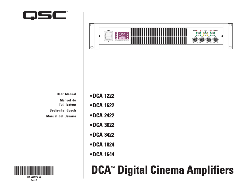 Imagen de la primera página del manual del dispositivo DCA 3422