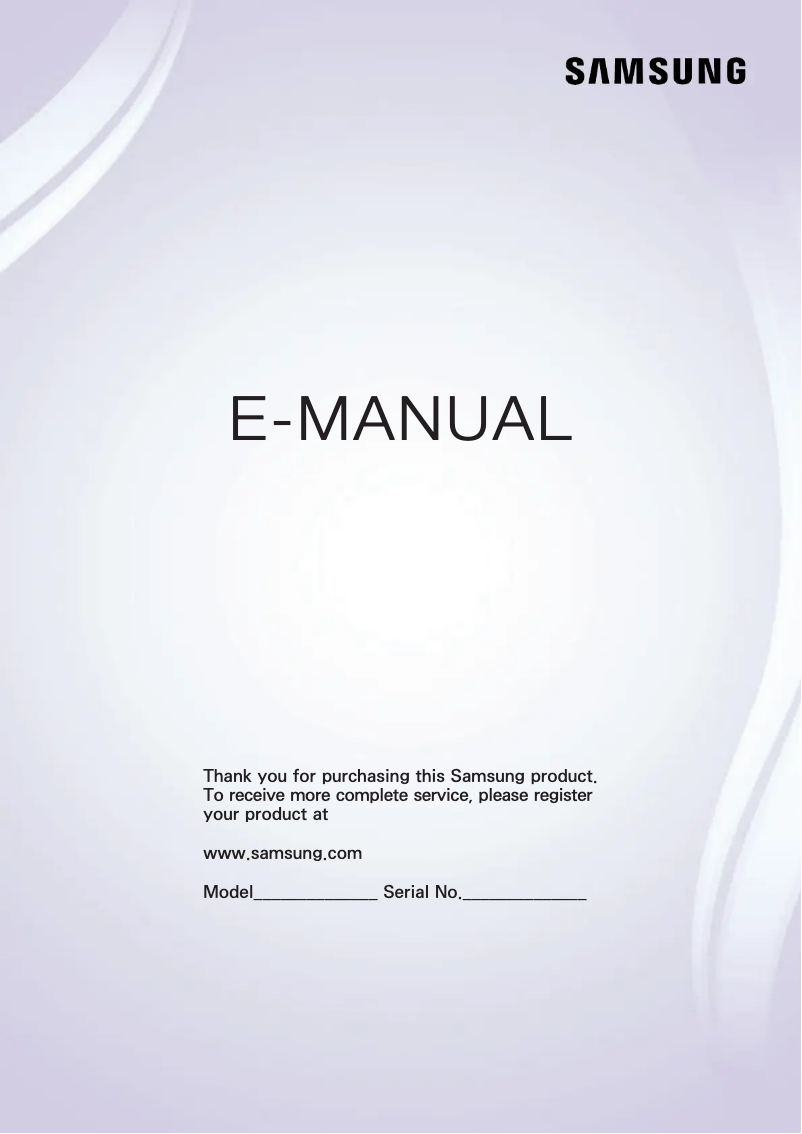 Page 1 de la notice Manuel utilisateur Samsung UN40J5290AF