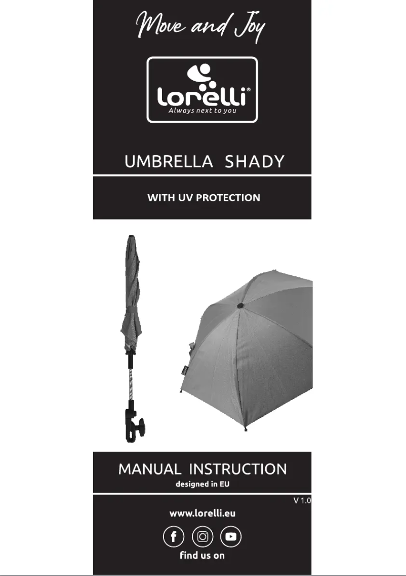 Page 1 de la notice Manuel utilisateur Lorelli Umbrella Shady