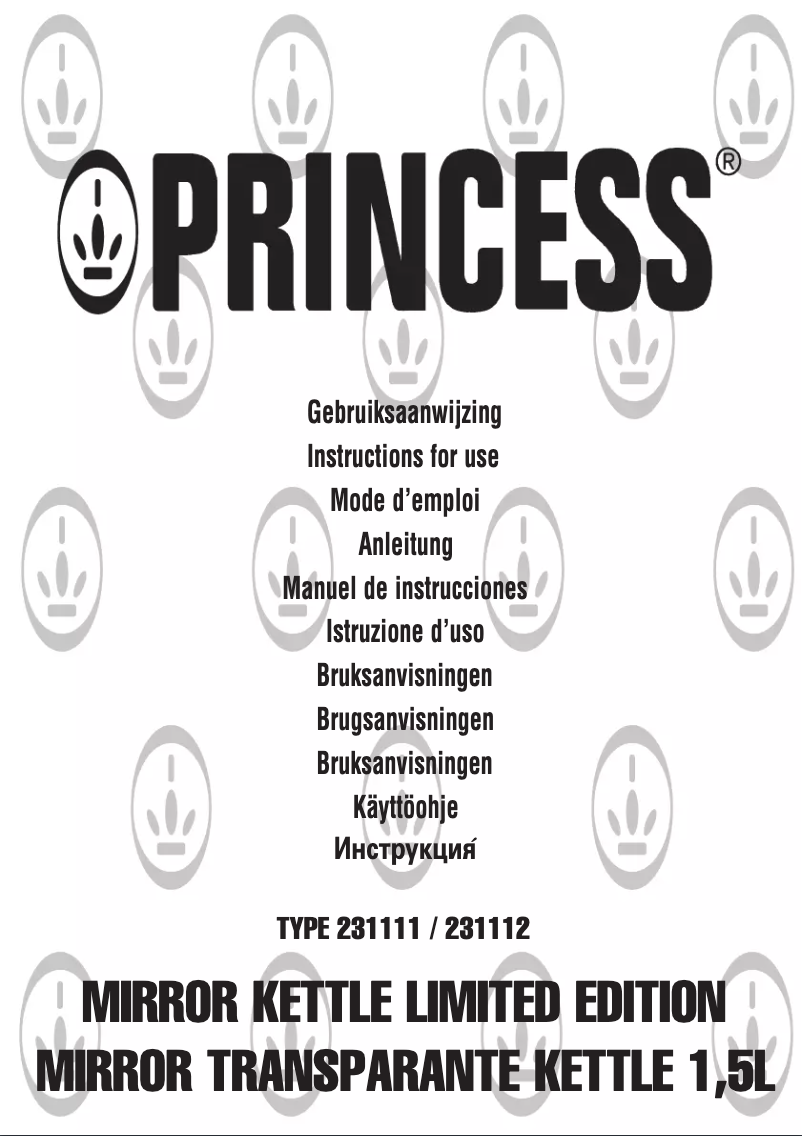 Page 1 de la notice Manuel utilisateur Princess 231111