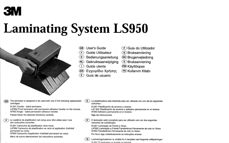 Image de la première page du manuel de l'appareil LS950