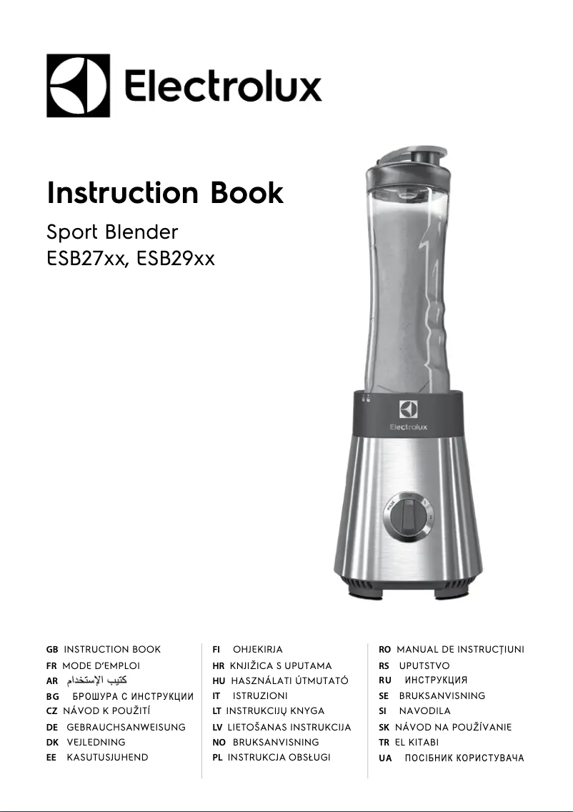 Page 1 de la notice Manuel utilisateur Electrolux ESB2900