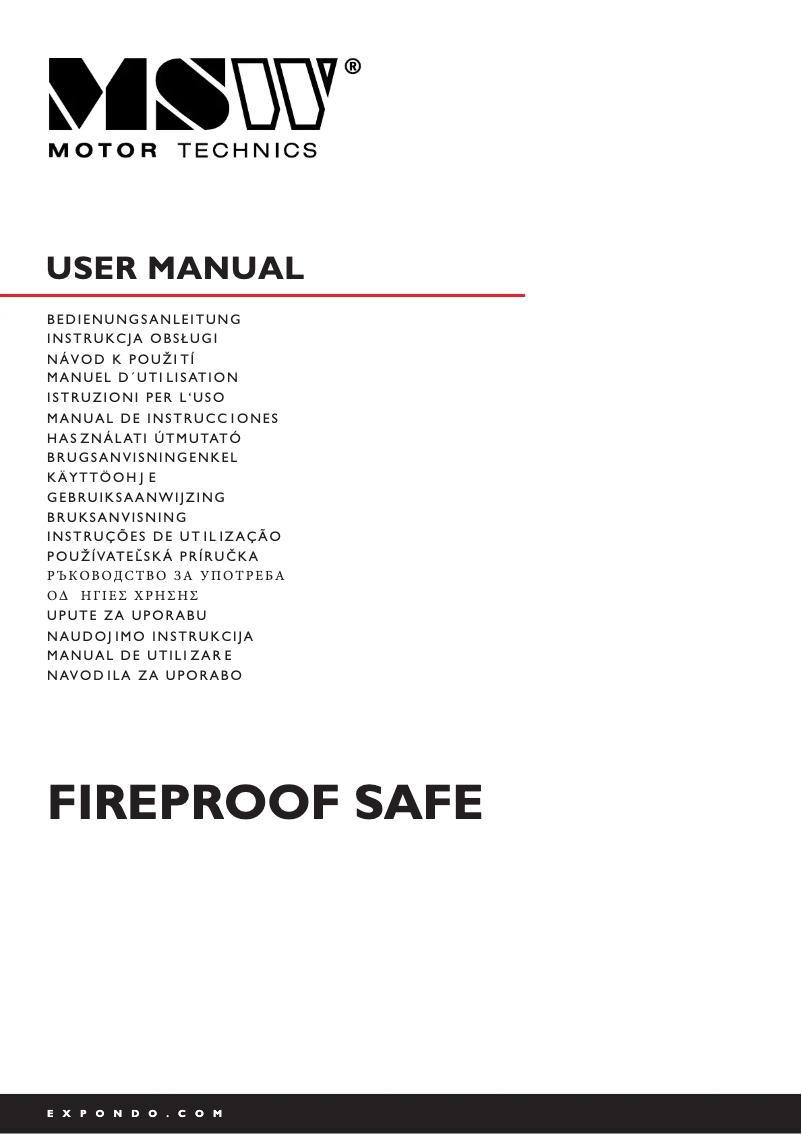 Page 1 de la notice Manuel utilisateur MSW MSW-FPS-02